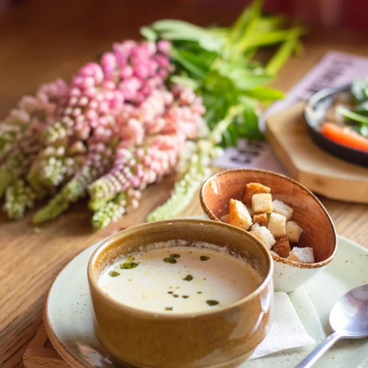 Финский суп с лососем в Coffe Club - фото позиции меню кафе